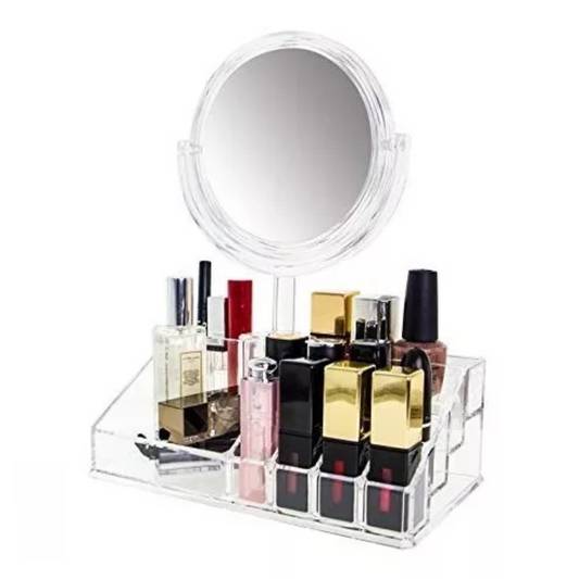 Organizador maquillaje con espejo